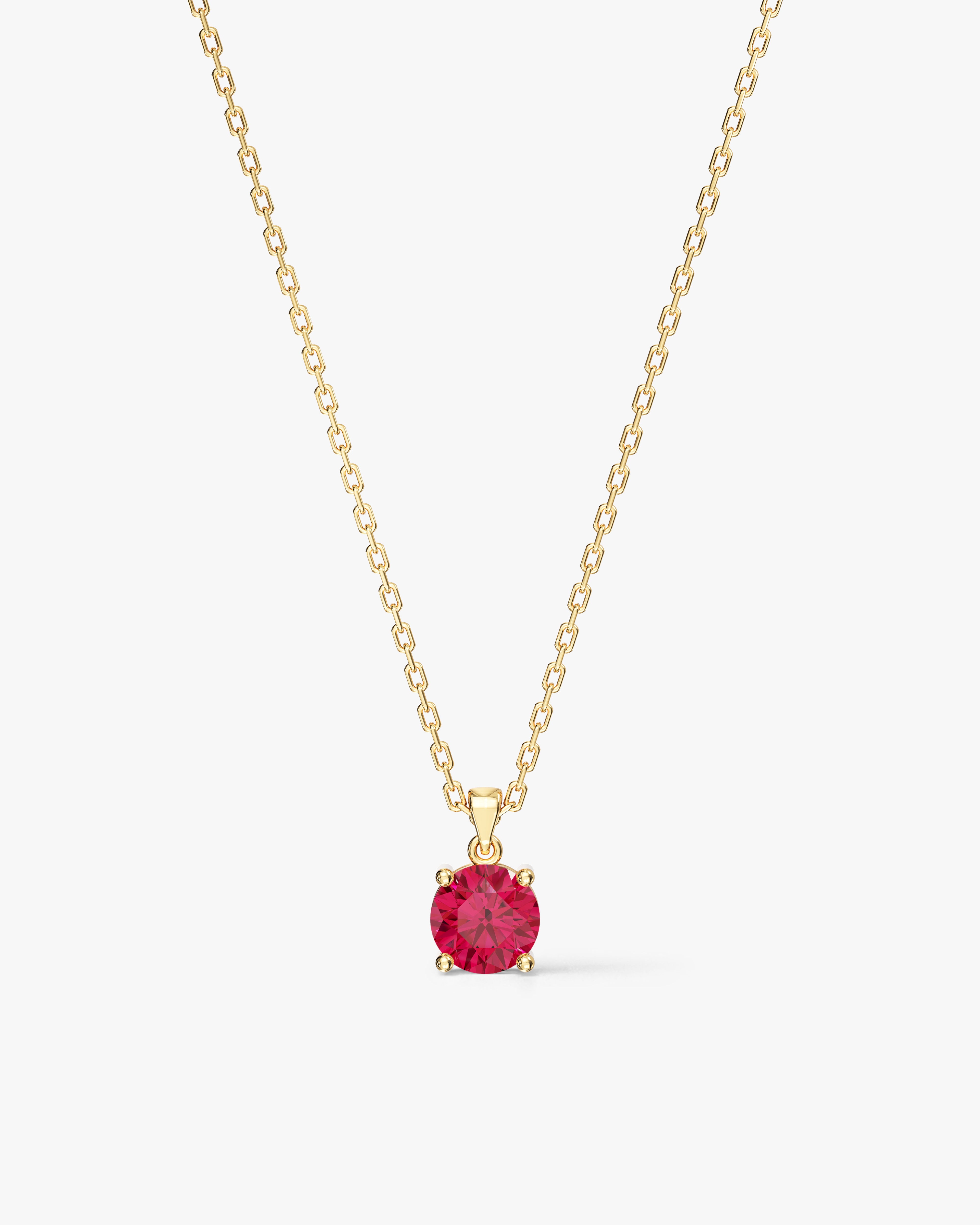 Prong Set Round Cut Solitaire Pendant (1.50 CT)