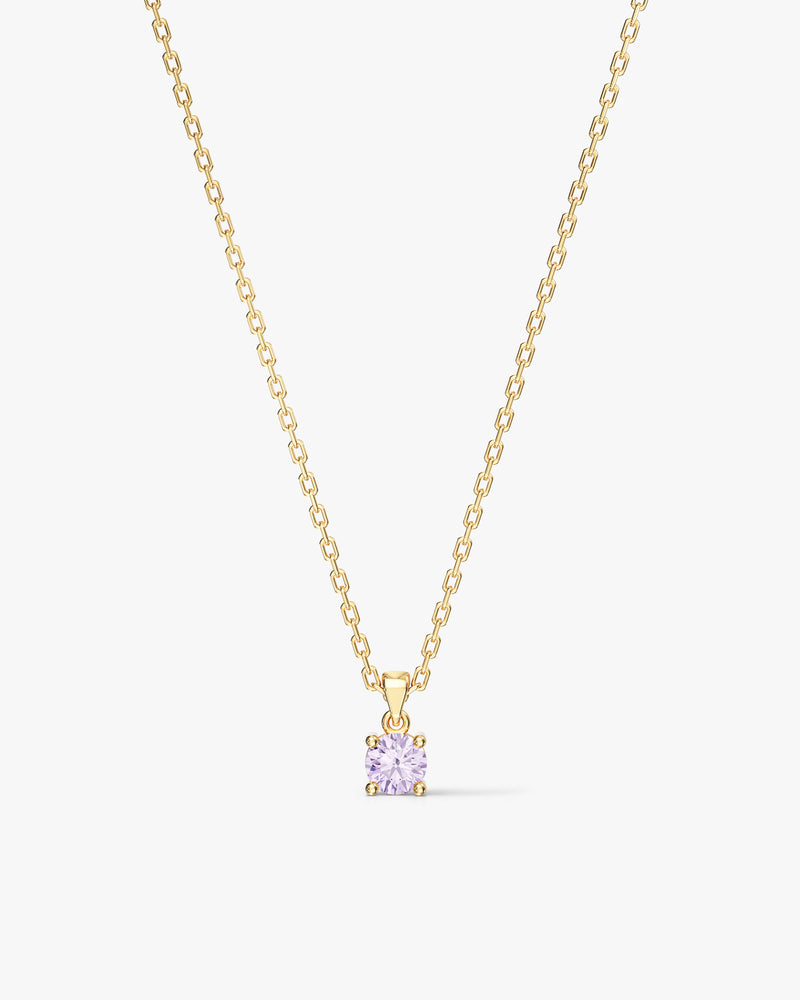 Prong Set Round Cut Solitaire Pendant (0.50 CT)