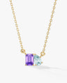 Emerald & Pear Birthstone Necklace