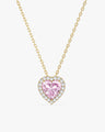 Halo Pink Heart Necklace