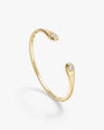 Bezel Gemstone Cuff Bracelet