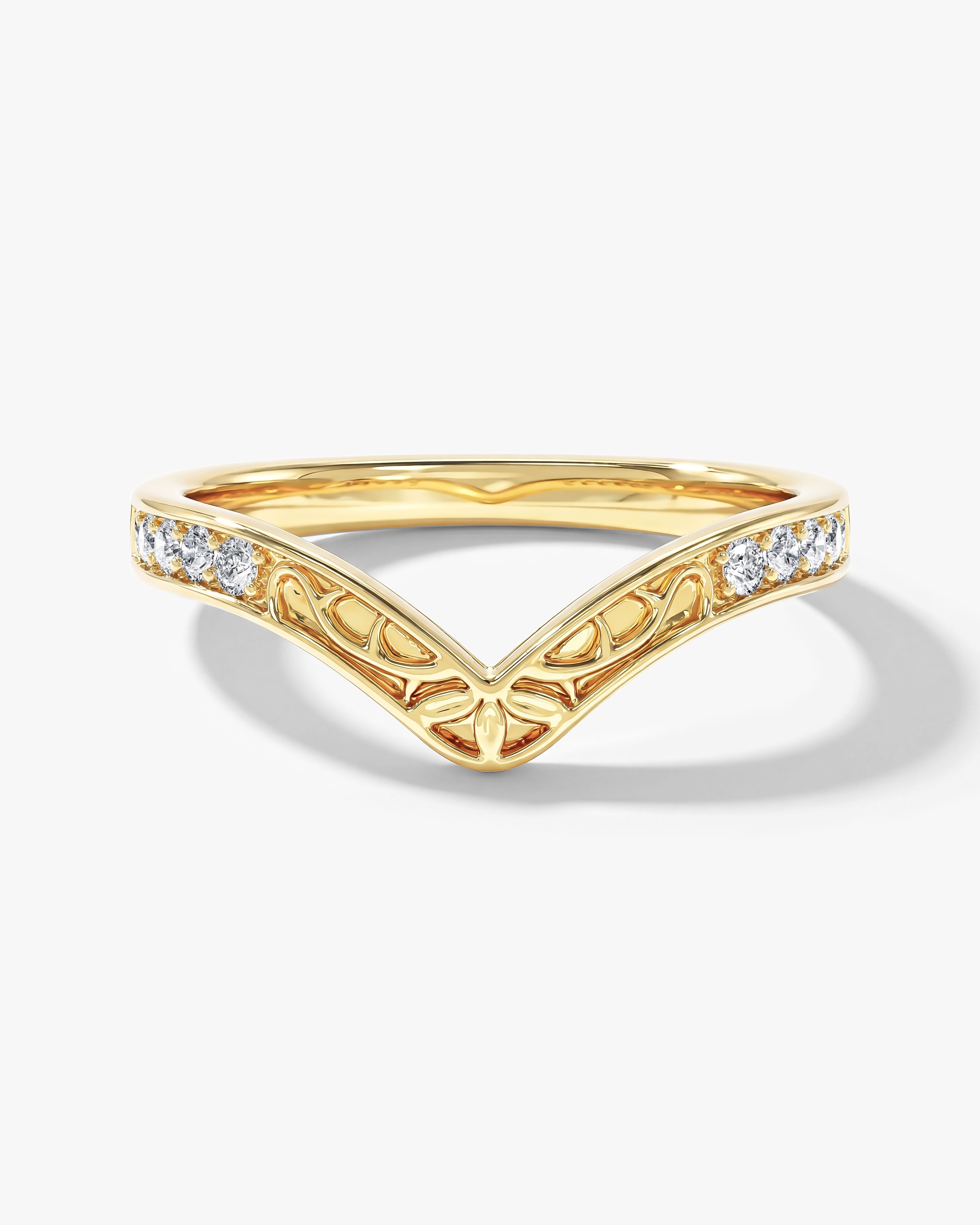 Fligree Nesting Wedding Band (0.15 CT TW)