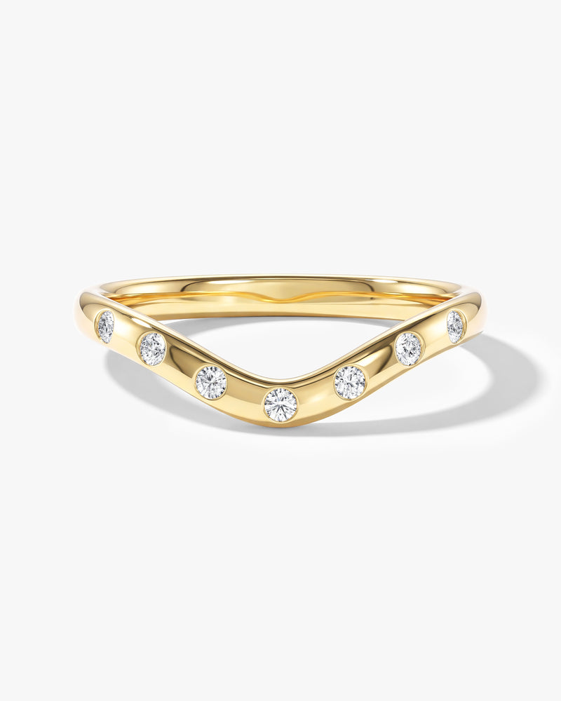 Flush Curved Wedding Band (0.10 CT TW)
