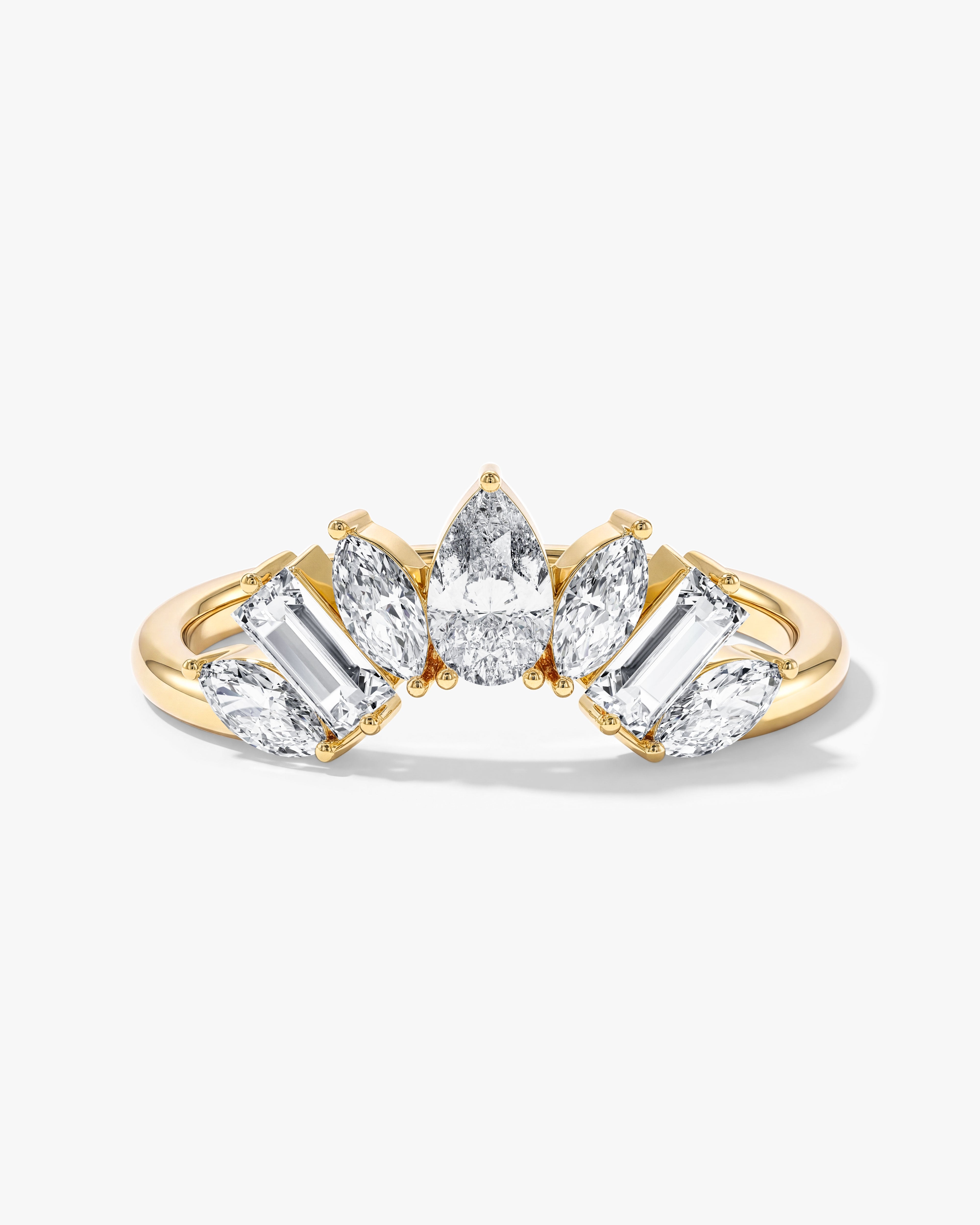 Arched Pear Wedding Band (1.00 CT TW)