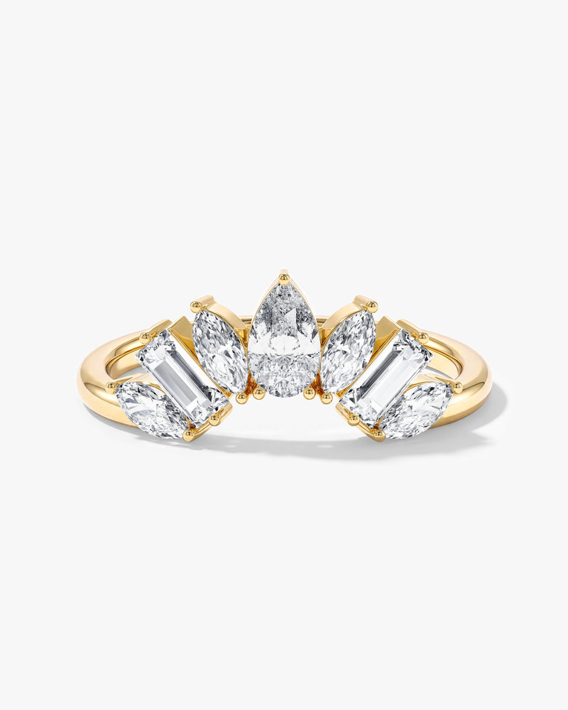 Arched Pear Wedding Band (1.00 CT TW)