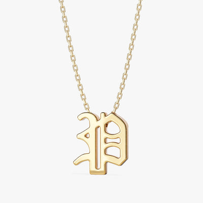Old English Initial Necklace