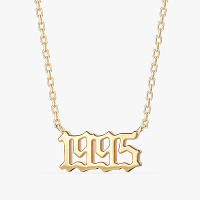 Old English Year Necklace