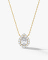 Pear Halo Necklace