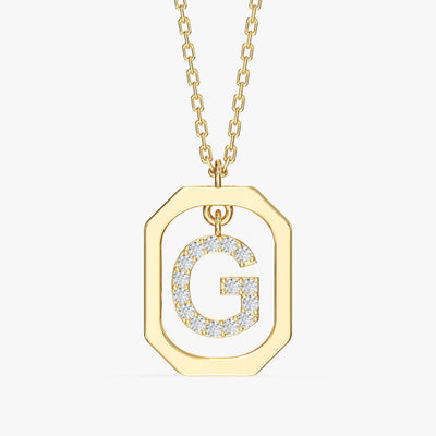Initial Frame Necklace
