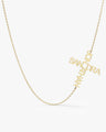 Double Name Cross Necklace
