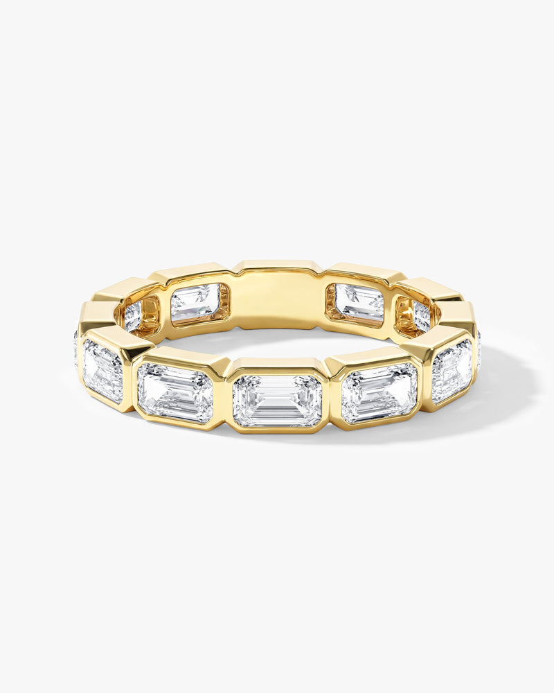 East-West Bezel Emerald Eternity Band (3.50 CT TW)
