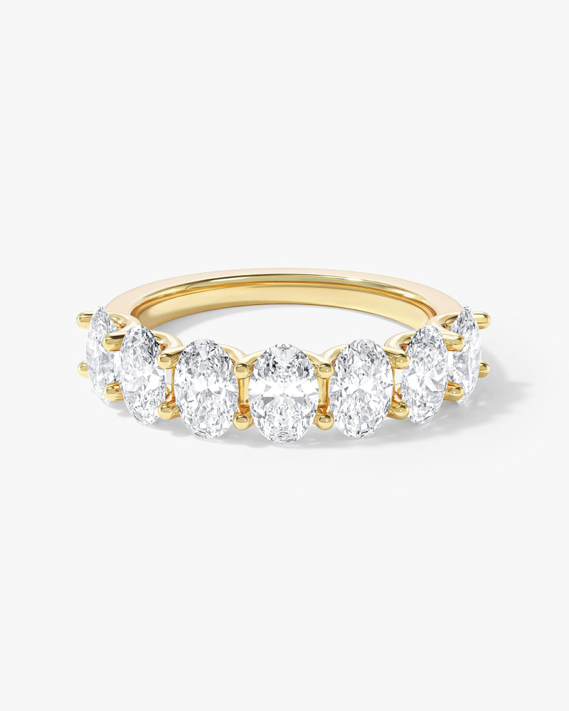 U-Prong Oval Half Eternity Band (4.00 CT TW)