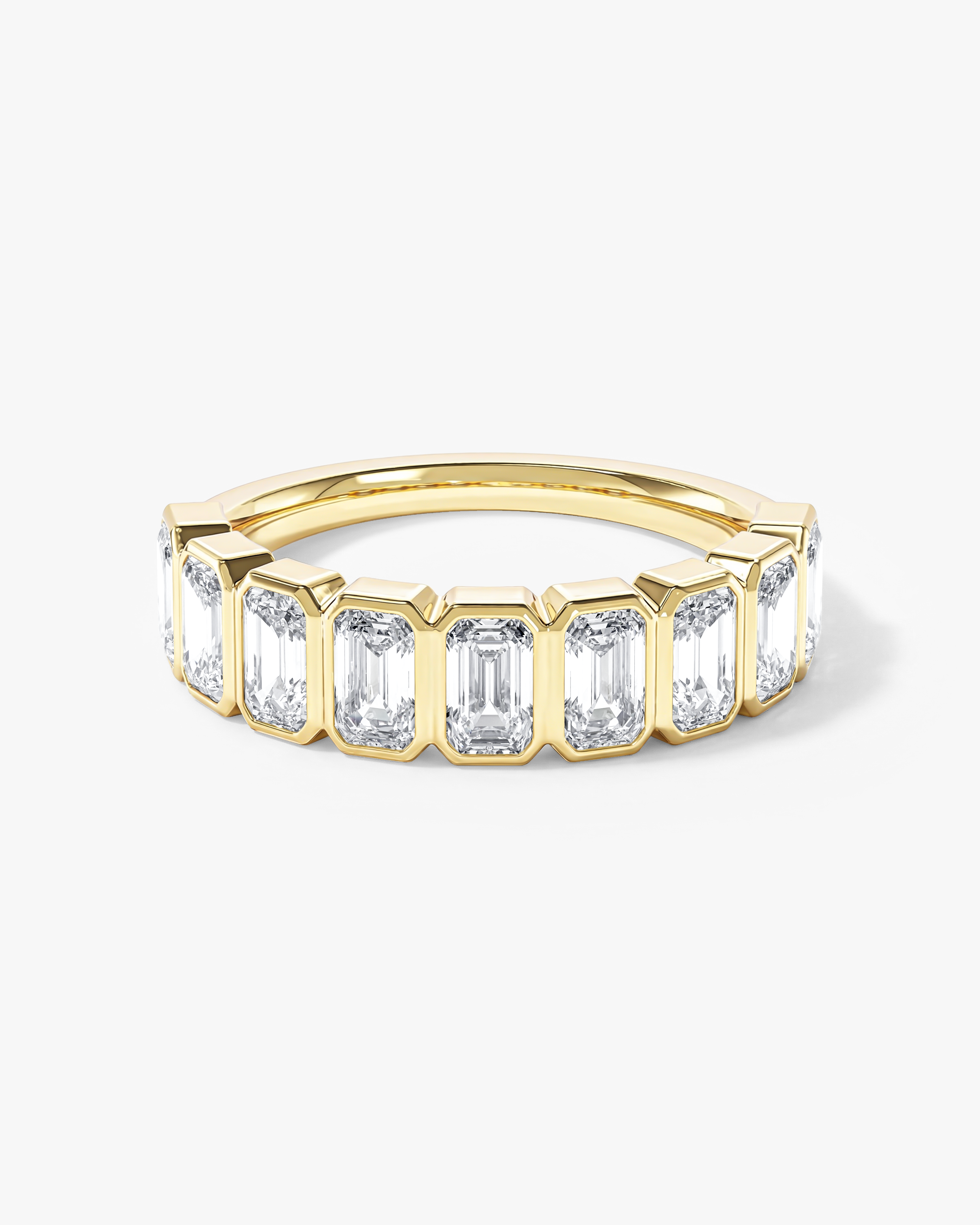 Bezel Emerald Half Eternity Band (2.50 CT TW)