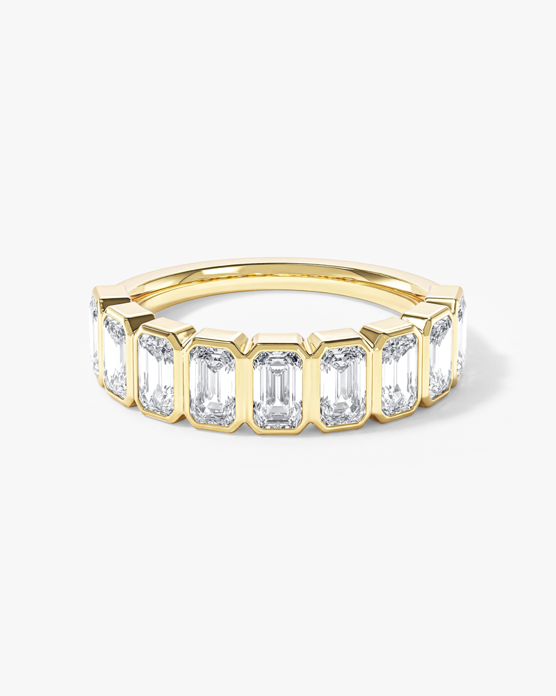 Bezel Emerald Half Eternity Band (2.50 CT TW)