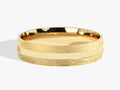 6mm Grooved Men's Wedding Band with Ice Matte Finish