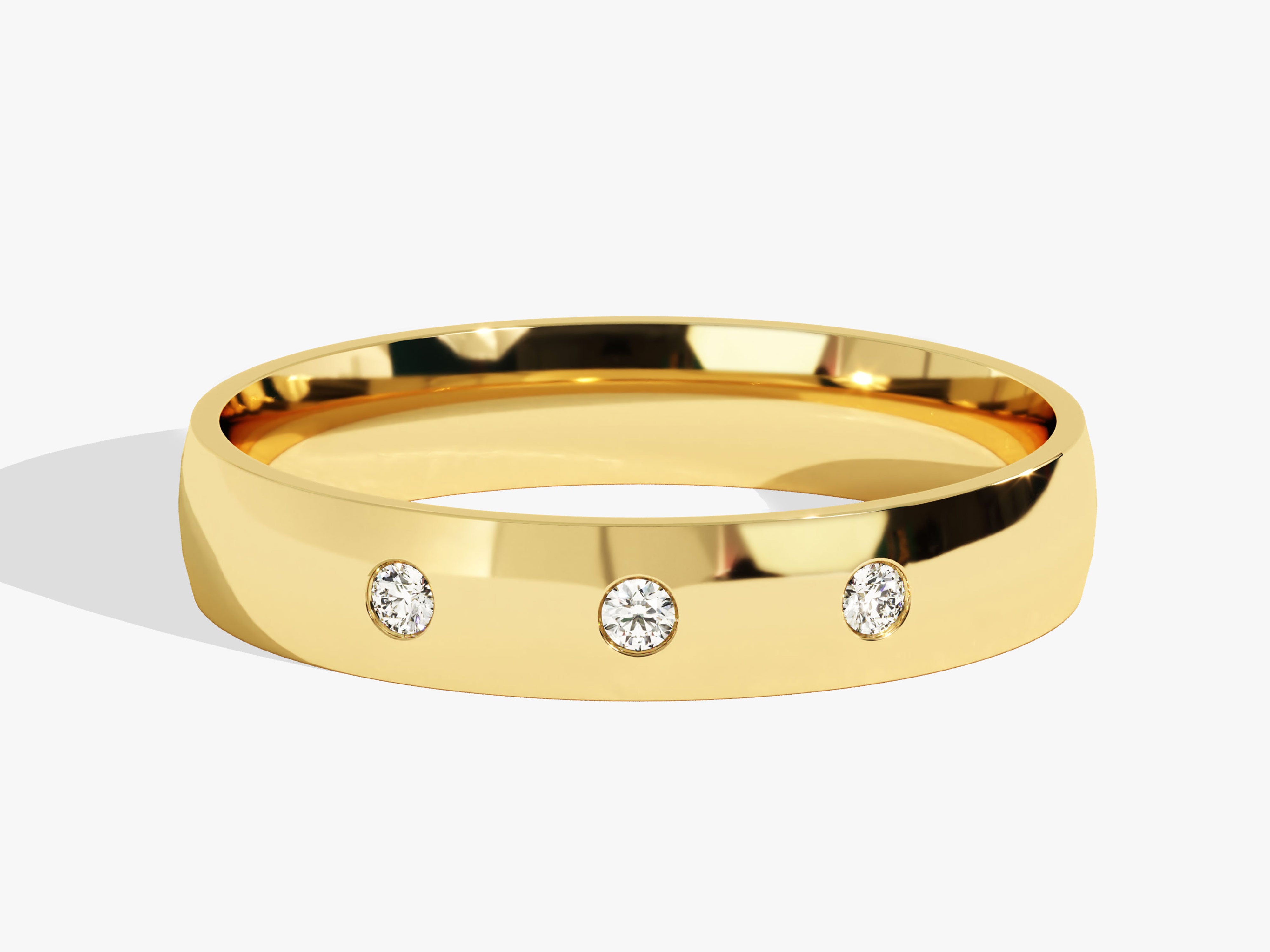 5mm Flush Set Men's Diamond Wedding Band (0.09 CT TW)