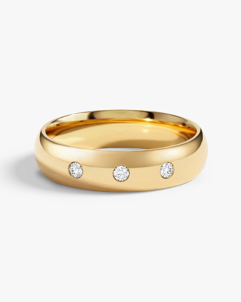 5mm Flush Set Men's Diamond Wedding Band (0.09 CT TW)