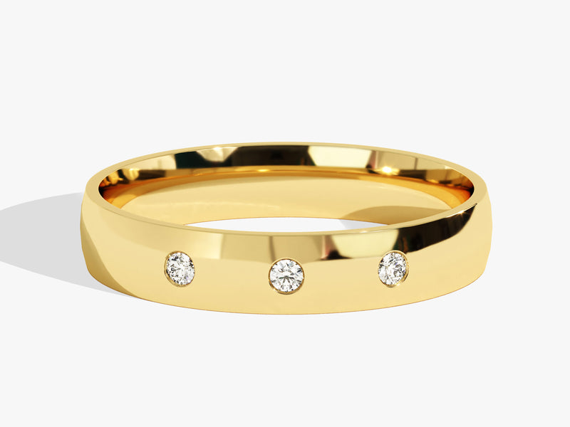 5mm Flush Set Men's Diamond Wedding Band (0.09 CT TW)