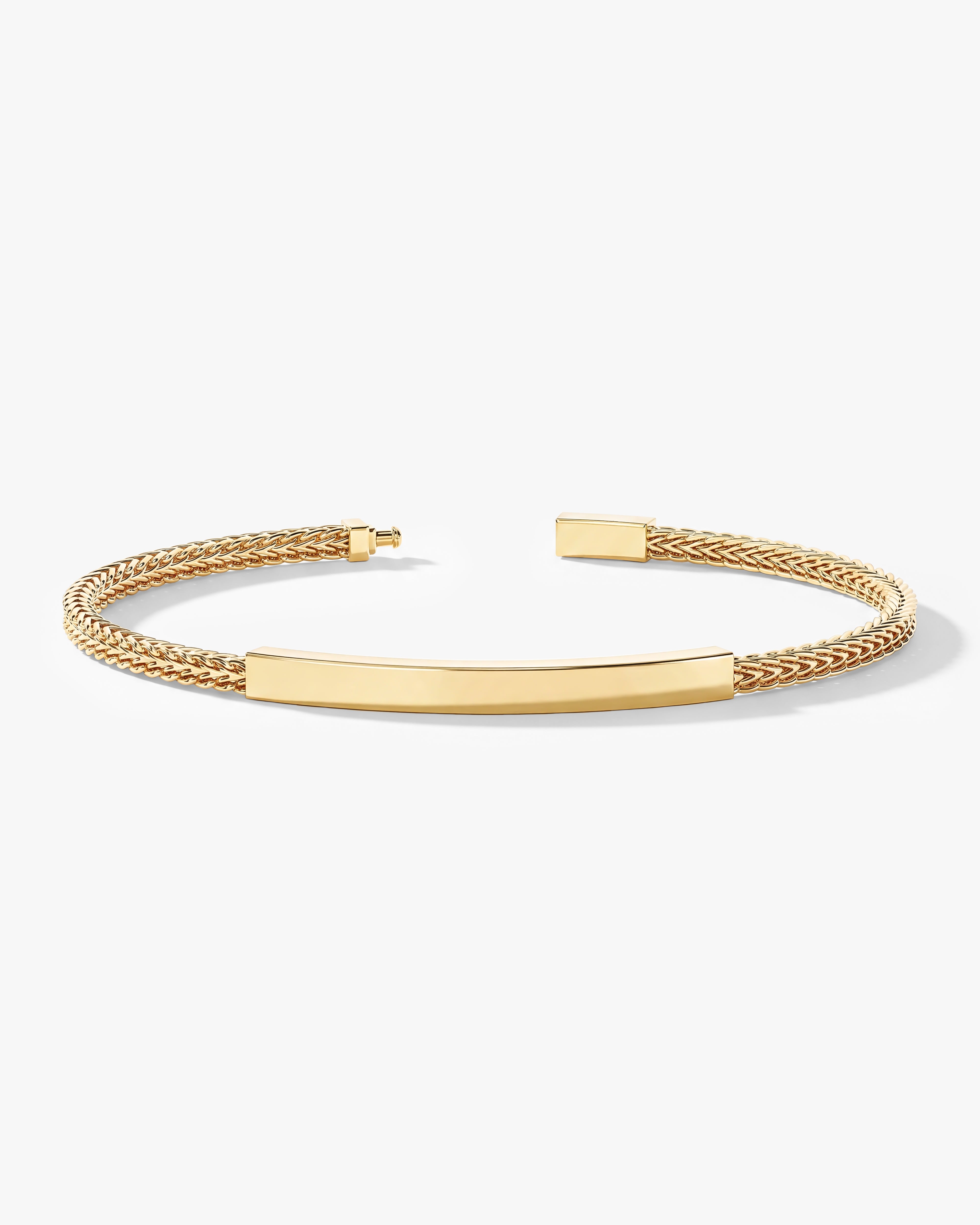 14k Solid Gold 4.0mm Fox Tail Chain Bracelet