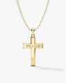 Men's Name Cross Pendant Necklace - Gold Vermeil