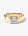 Emerald Cut Men's Wedding Band
