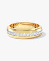 Horizontal Row Men's Wedding Band