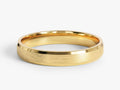 3mm Beveled Edge Wedding Band - Matte Brushed