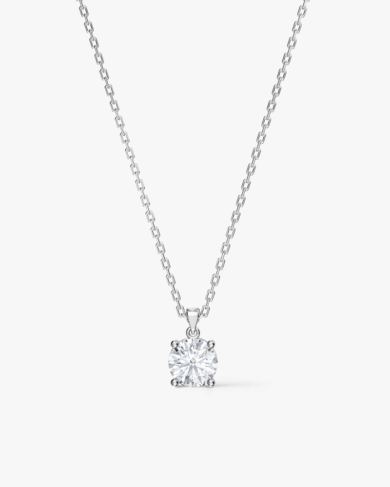 Round Cut Solitaire Pendant (1.00 CT)