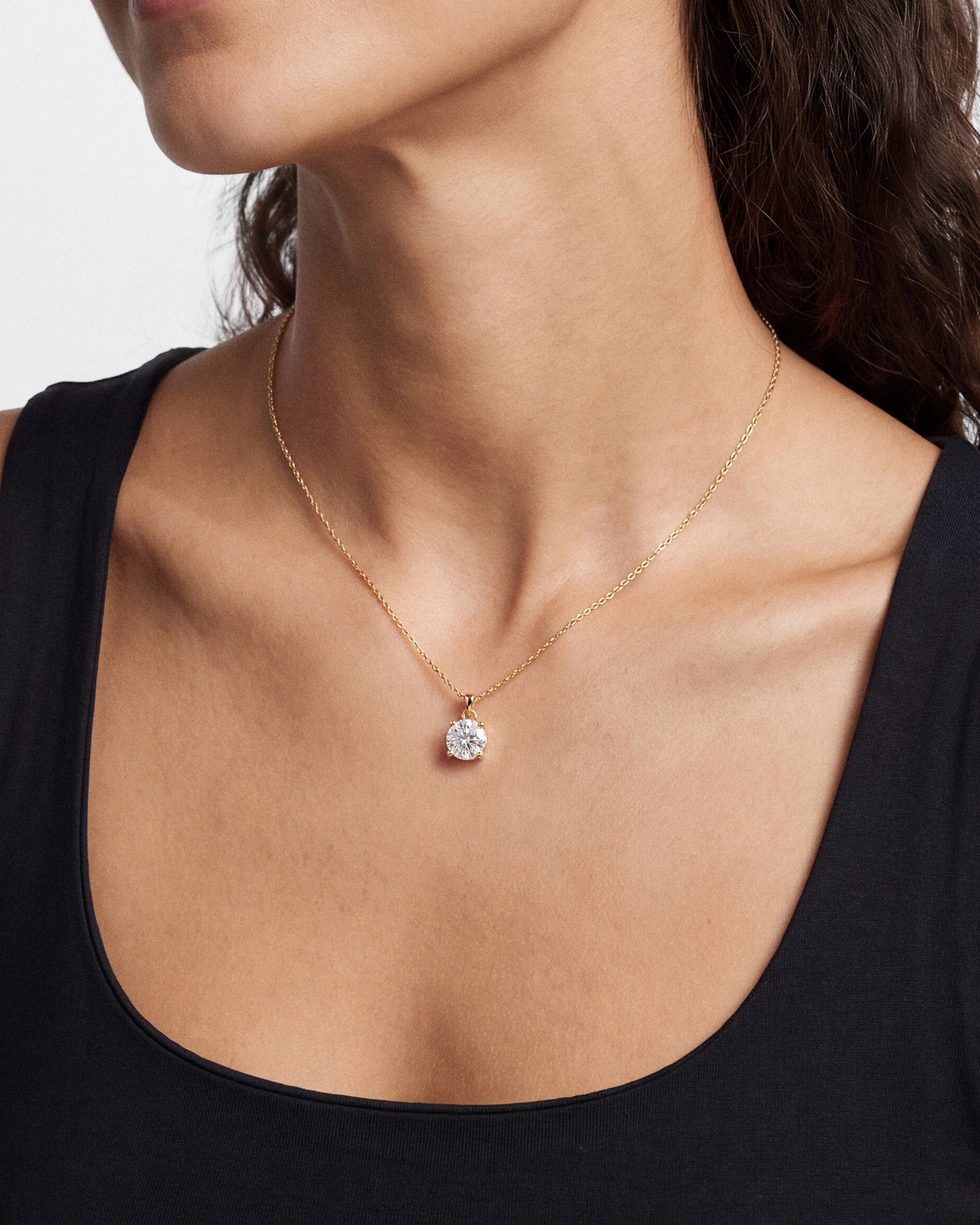 Round Cut Solitaire Pendant (1.50 CT)