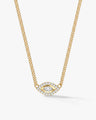 Evil Eye Marquise Halo Necklace