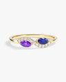 Duo Marquise Birthstone Ring
