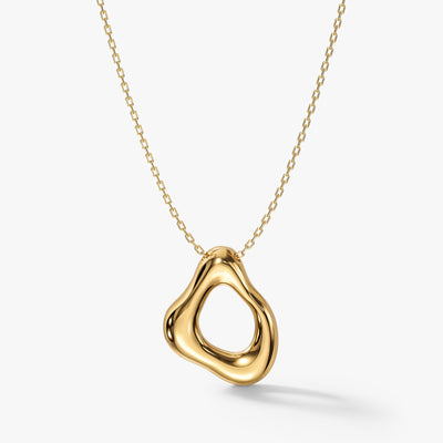 Organically Shaped Open Circle Necklace