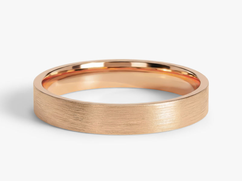 3mm Classic Flat Wedding Band - Matte Brushed