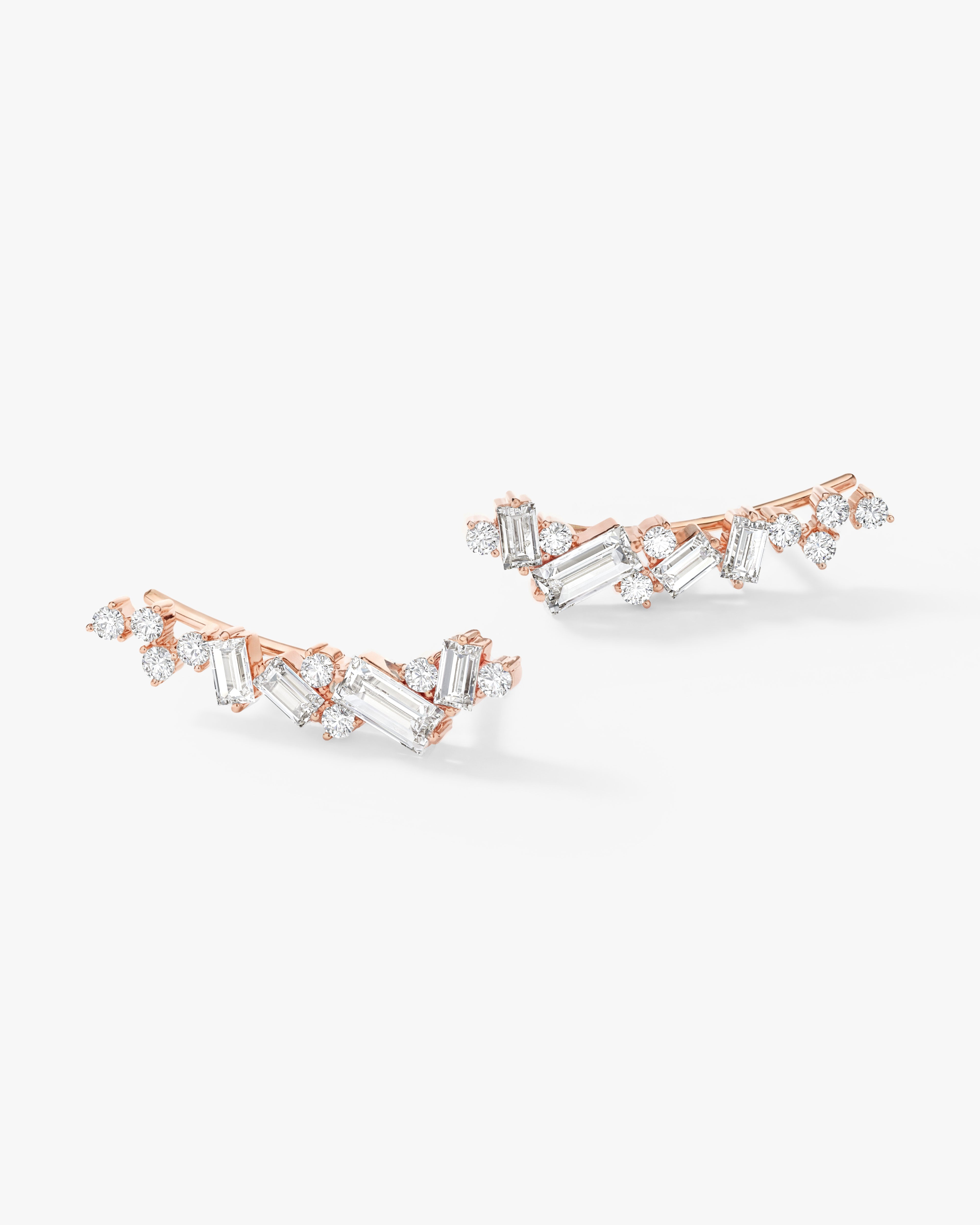 Baguette Climber Earrings