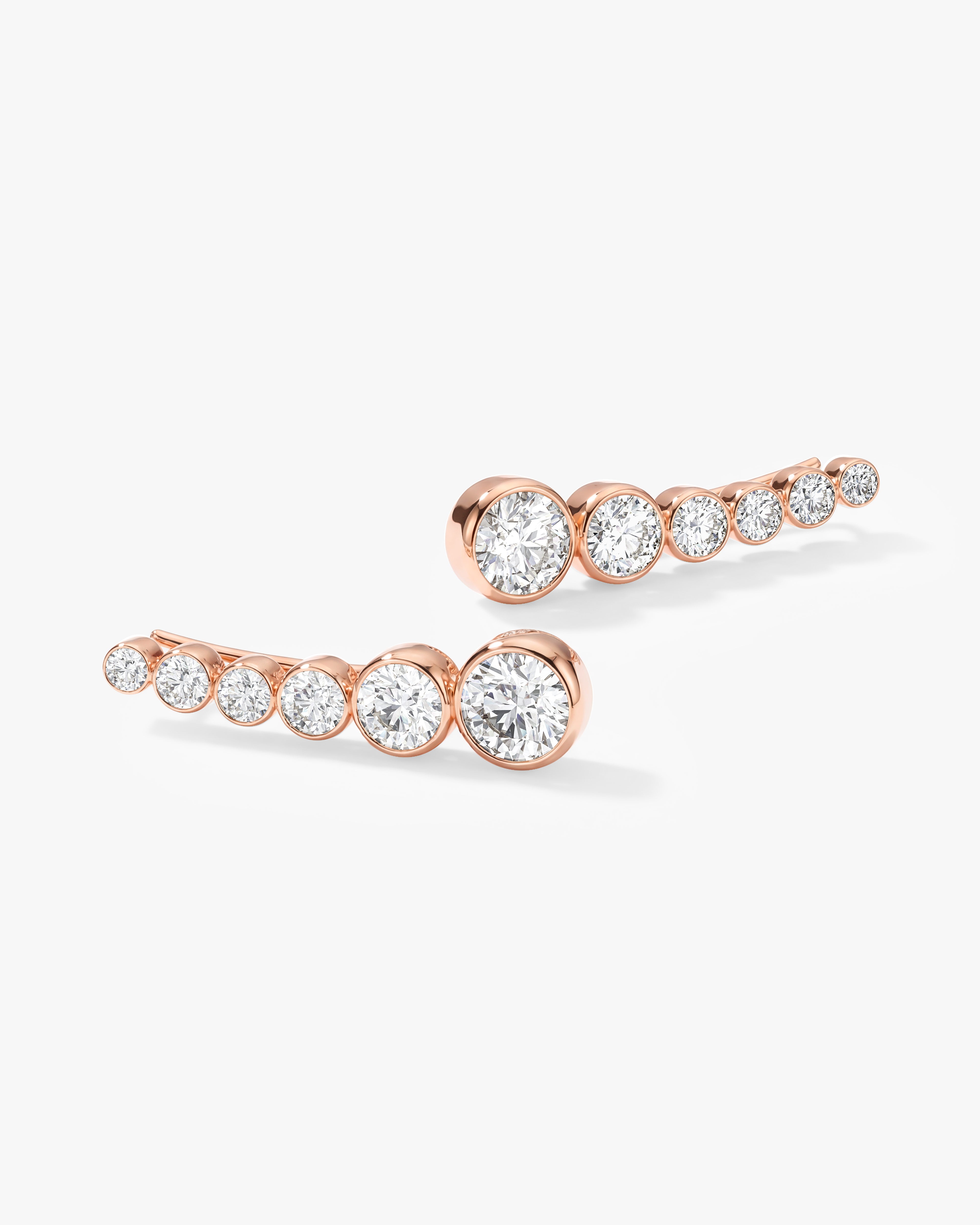 Bezel Climber Earrings
