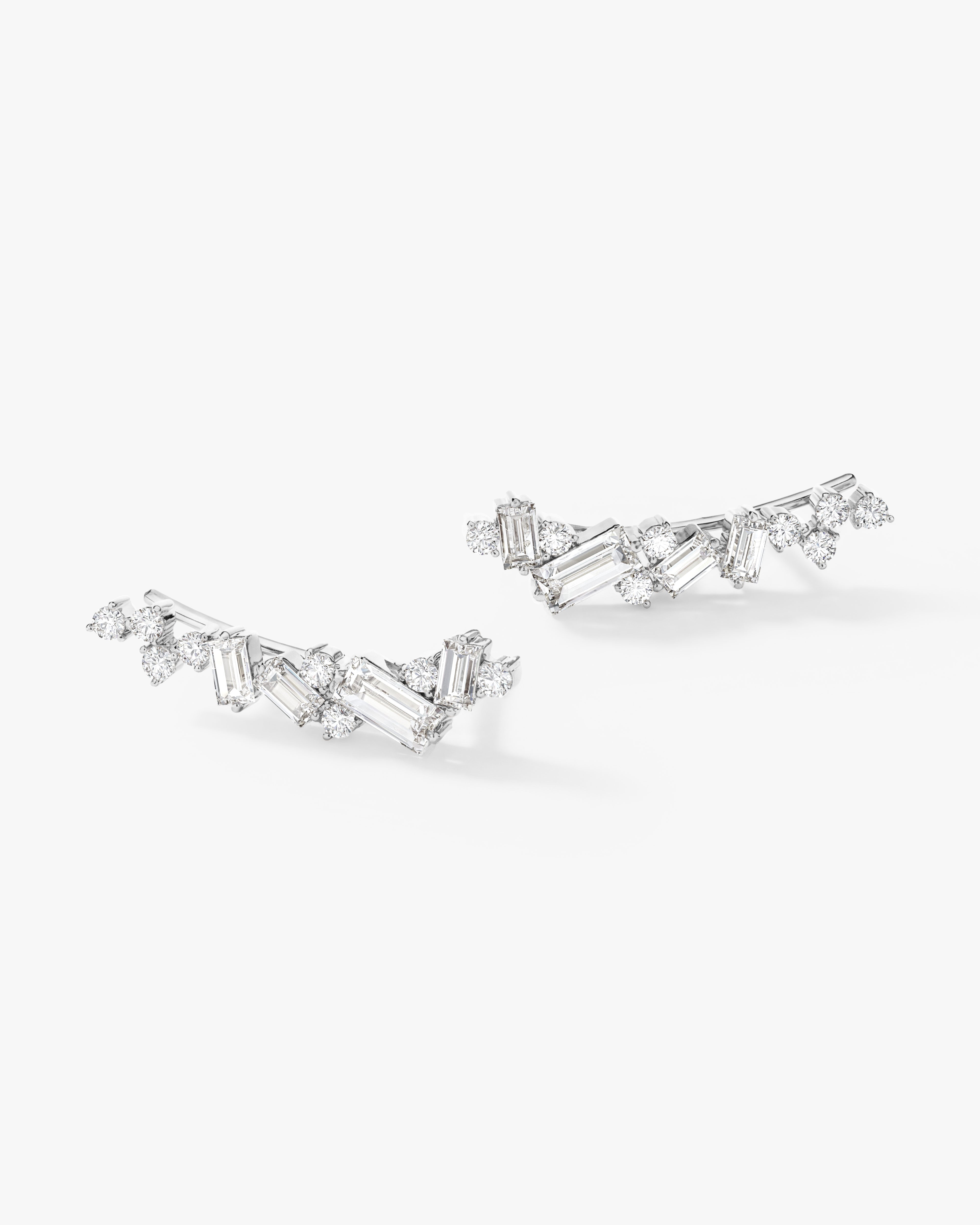 Baguette Climber Earrings