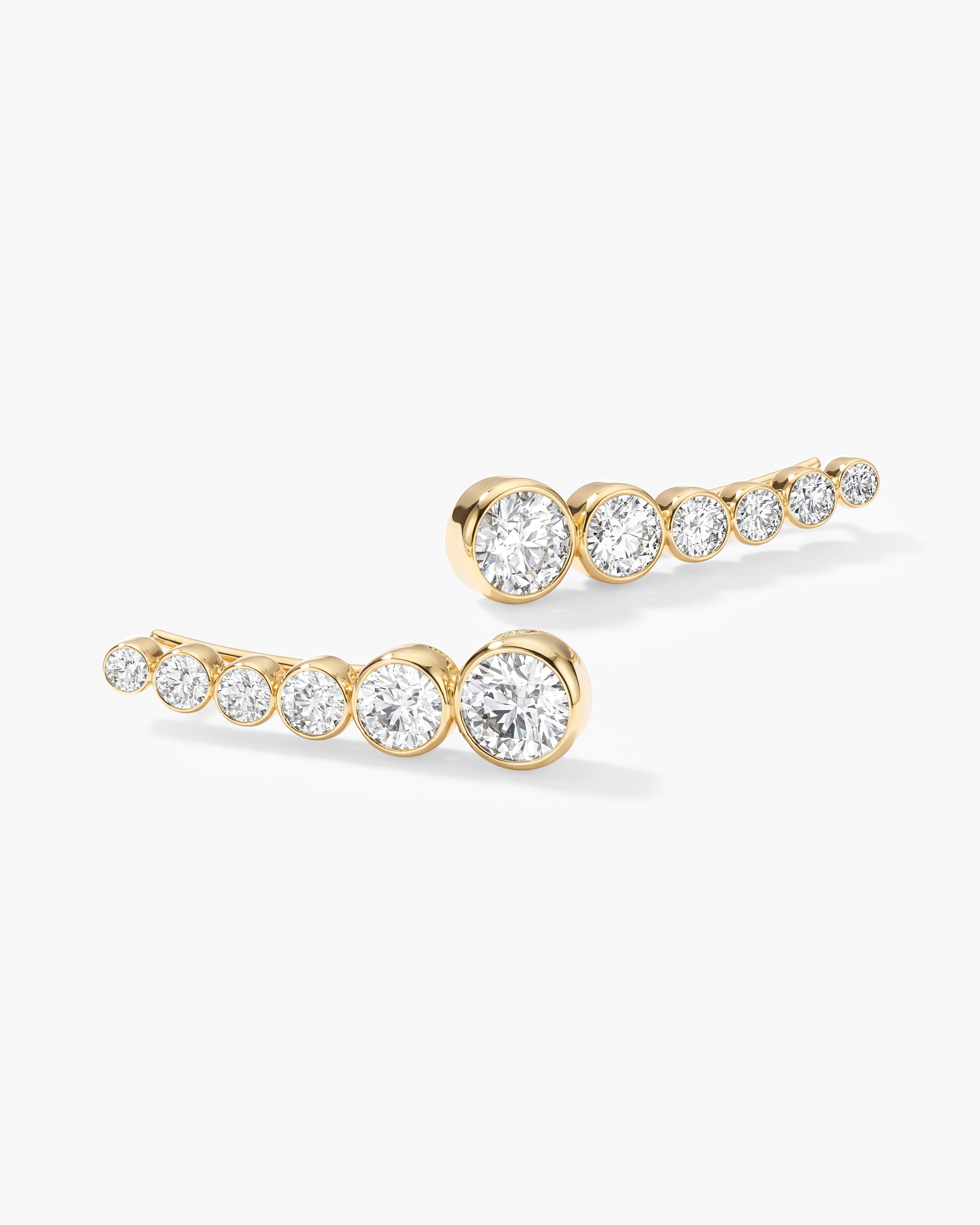 Bezel Climber Earrings