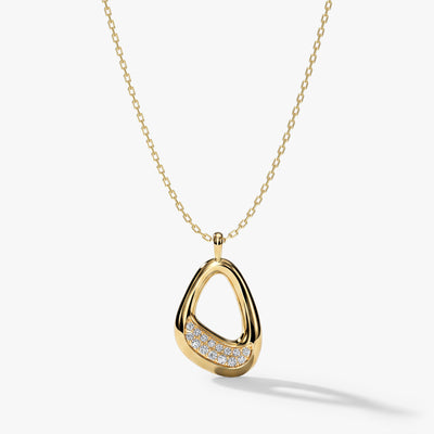 Organically Shaped Frame Necklace