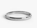 2mm Beveled Edge Men's Wedding Band with Ice Matte Finish