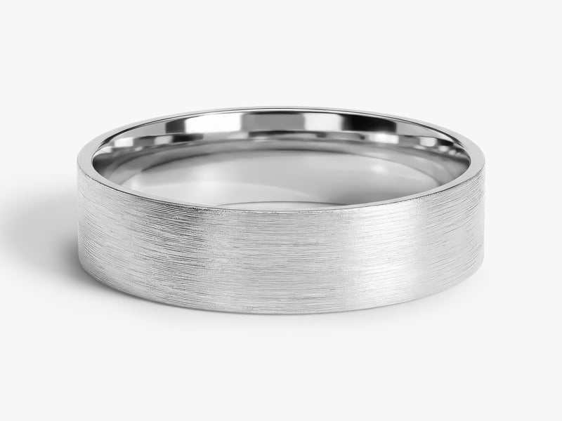 5mm Classic Flat Wedding Band - Matte Brushed