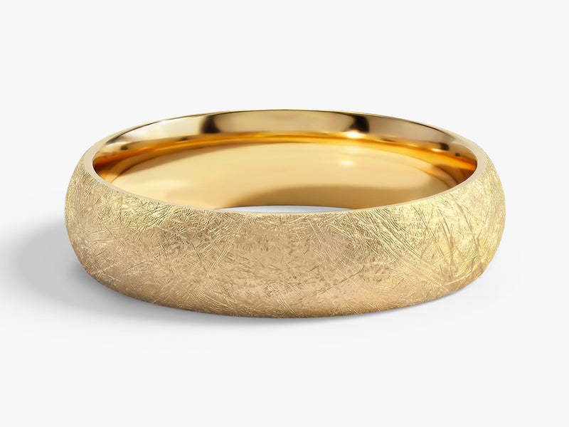 5mm Dome Wedding Band with Ice Matte Finish