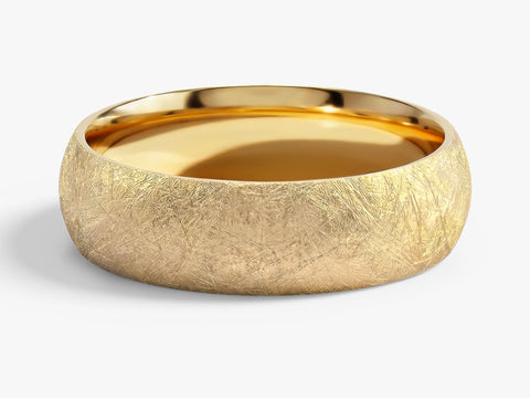 6mm Dome Wedding Band with Ice Matte Finish