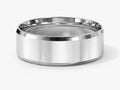 7mm Polished Beveled Edge Men's Wedding Band