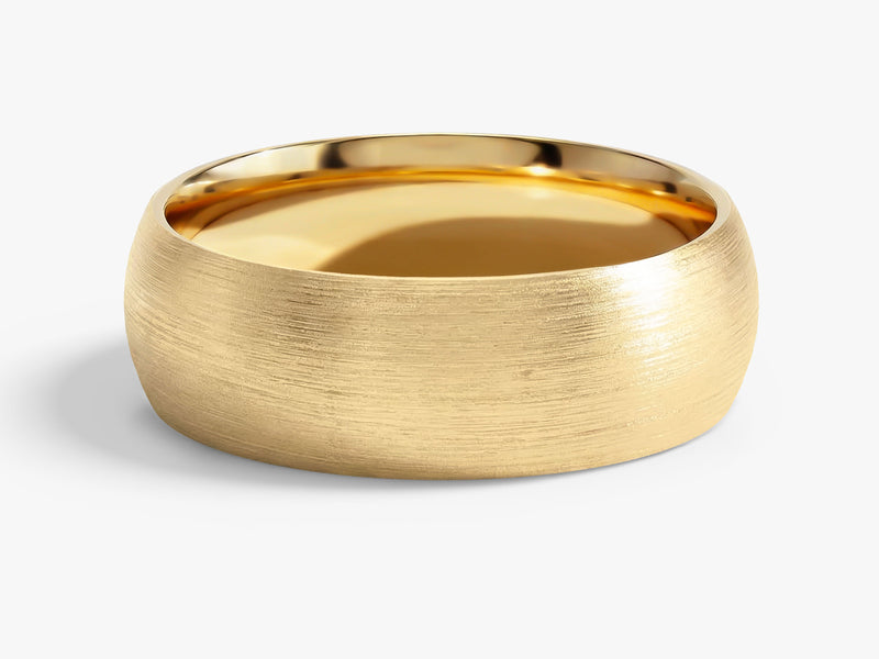 7mm Classic Dome Wedding Band - Matte Brushed