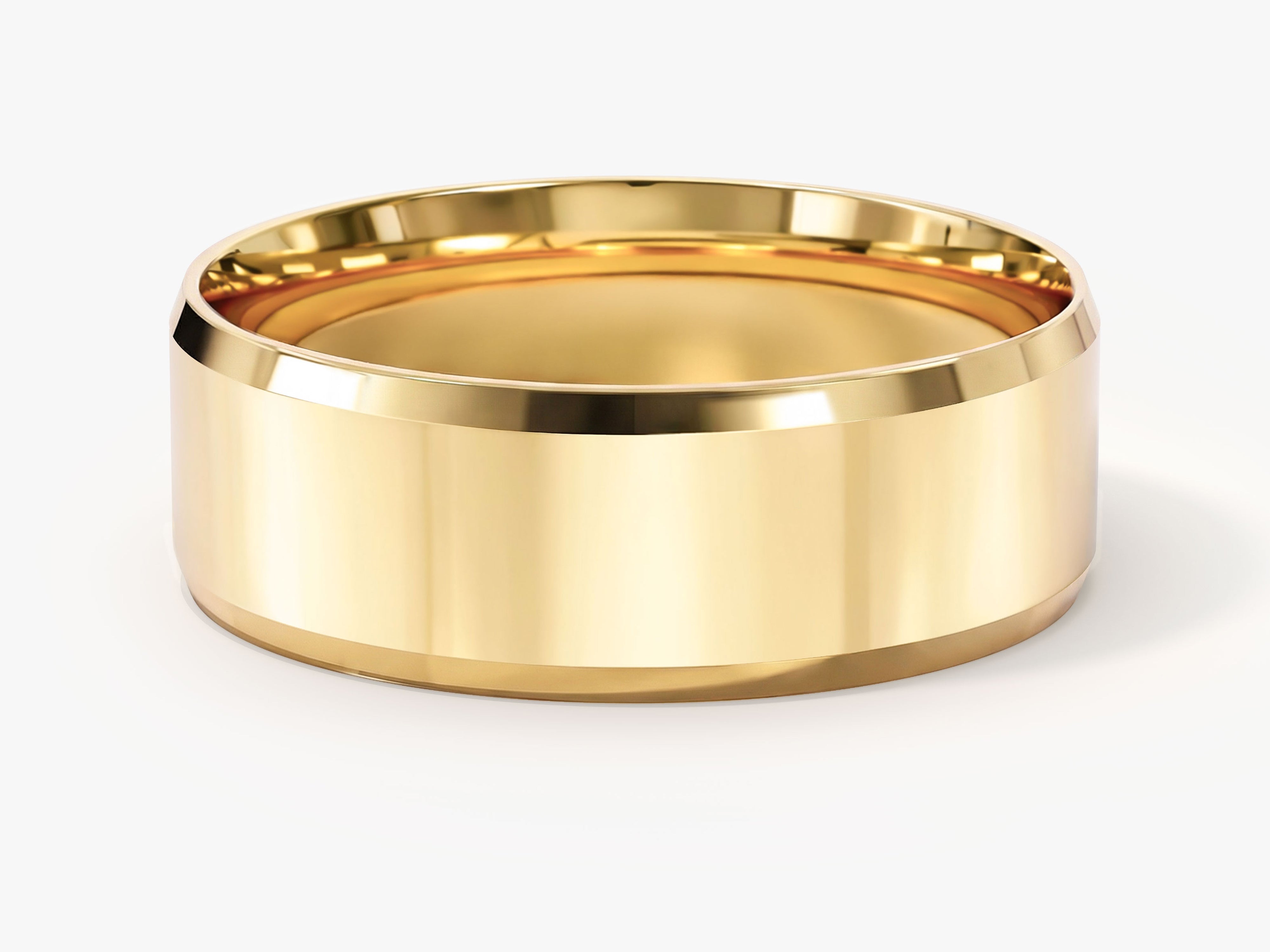 7mm Polished Beveled Edge Men's Wedding Band