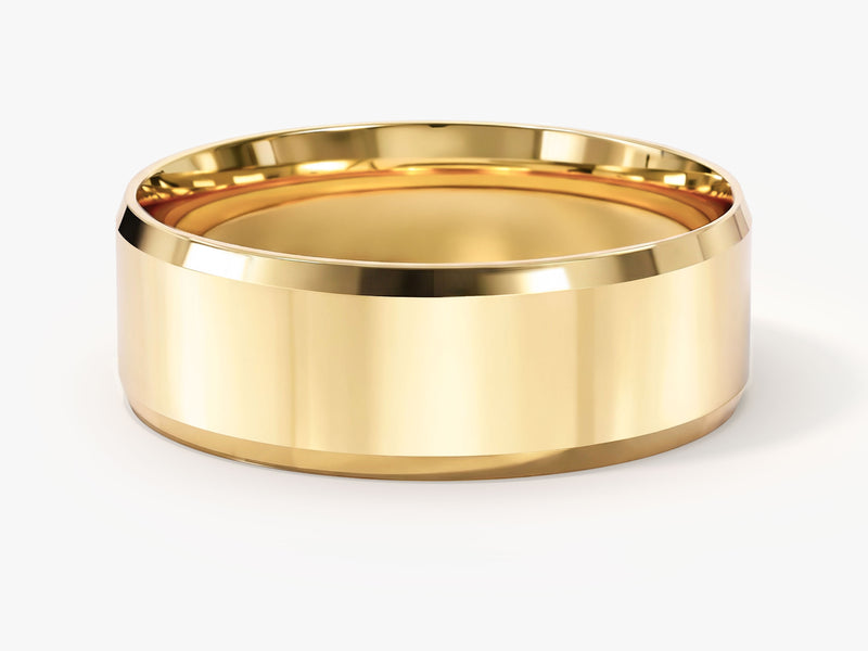 7mm Polished Beveled Edge Men's Wedding Band