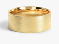 8mm Classic Flat Men's Wedding Band - Matte Brushed