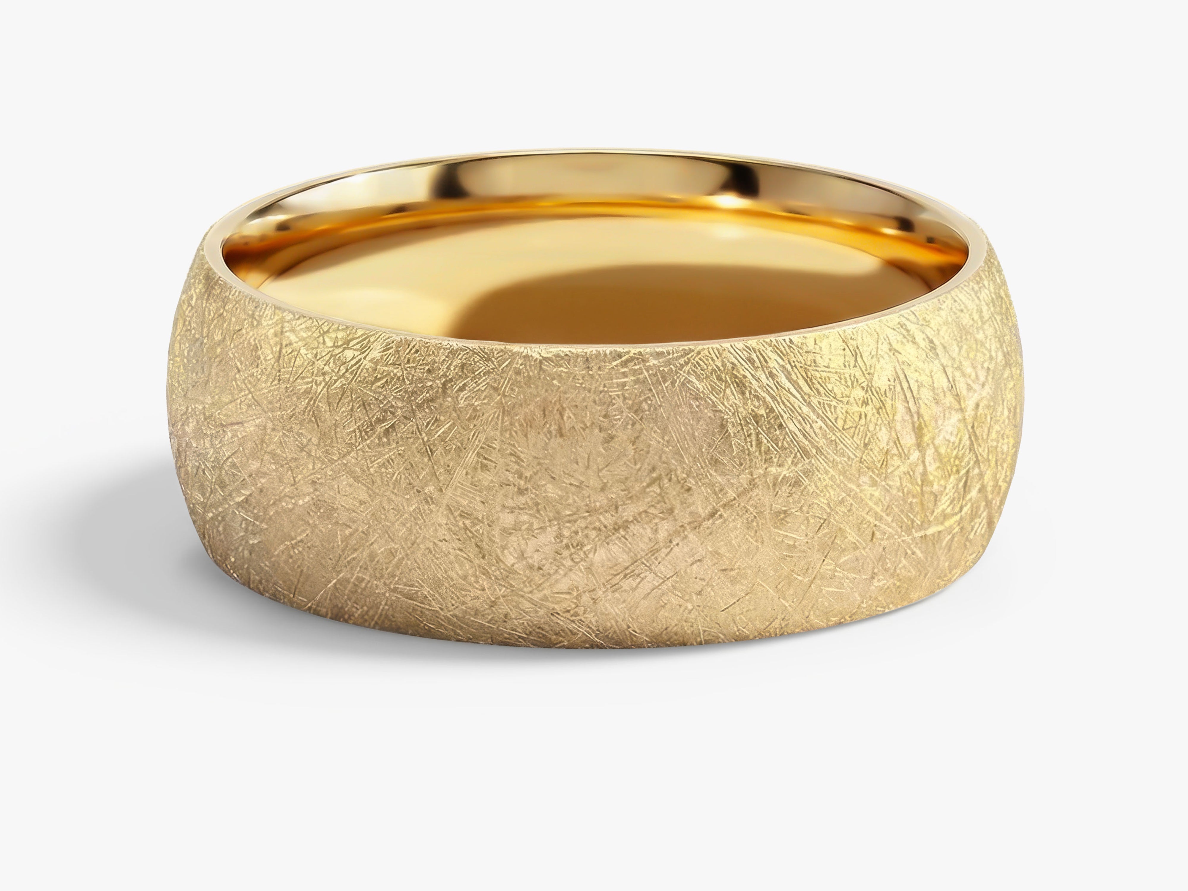 8mm Dome Men's Wedding Band with Ice Matte Finish
