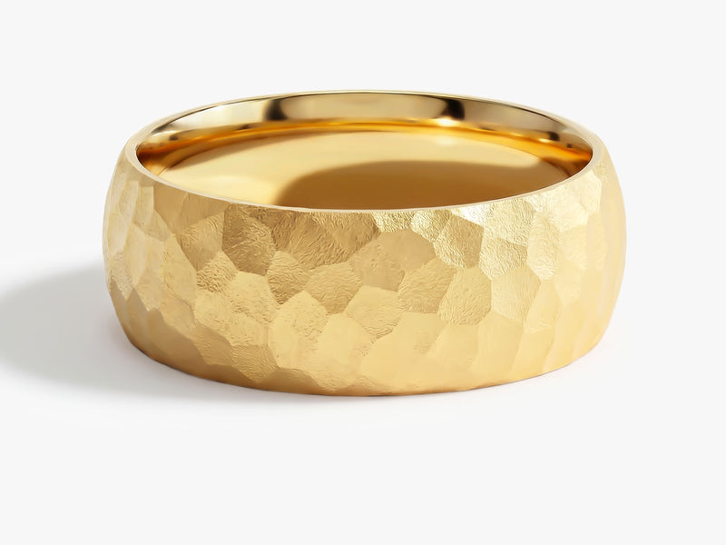 8mm Hammered Dome Men's Wedding Band