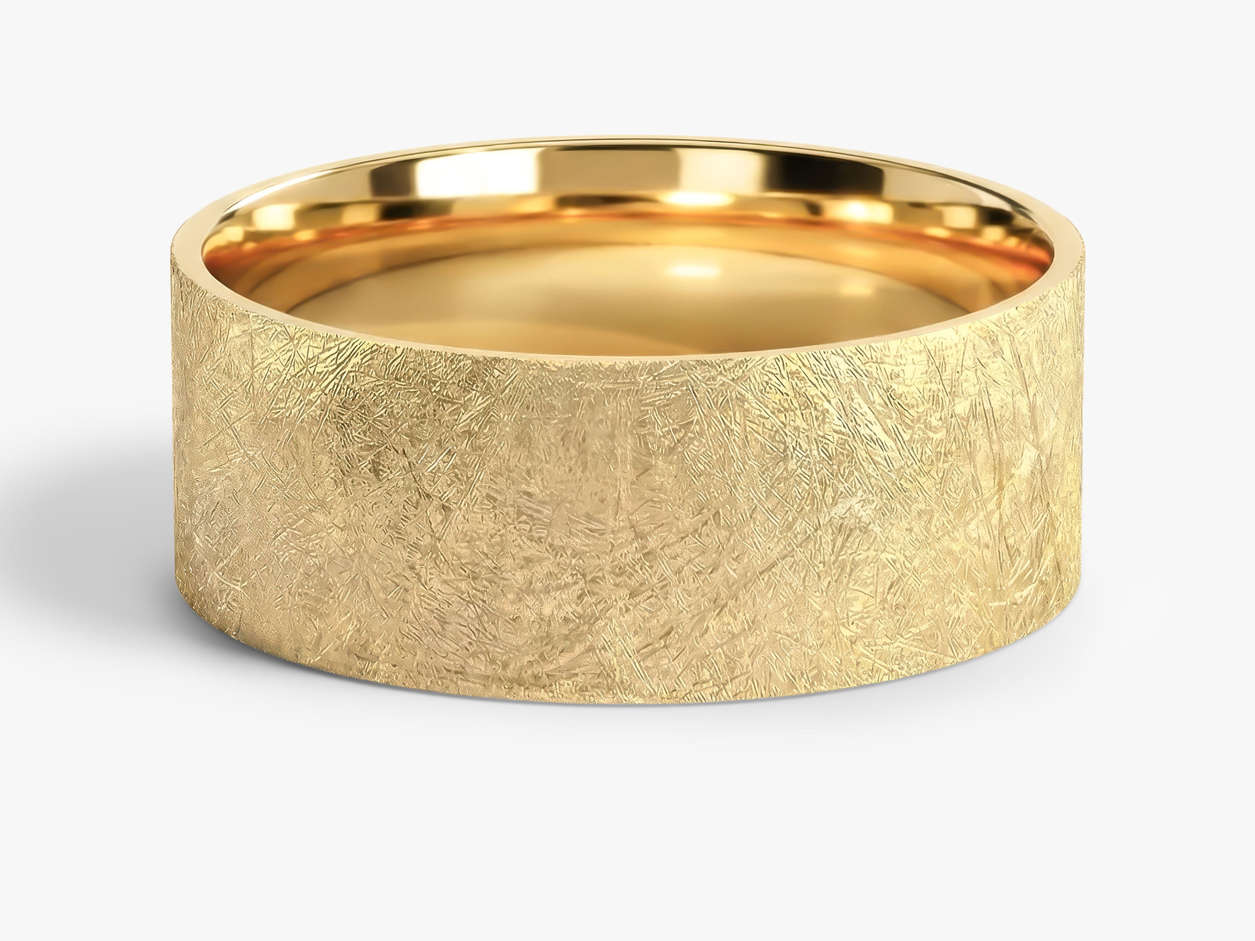 8mm Flat Men's Wedding Band with Ice Matte Finish